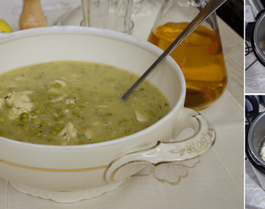 Bela čorba sa graškom i piletinom