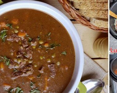 Juneći gulaš sa graškom i krompirom